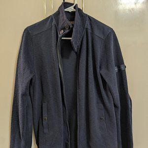 Ben Sherman Cotton Blend Funnel Neck Sweater Zip Up Jacket